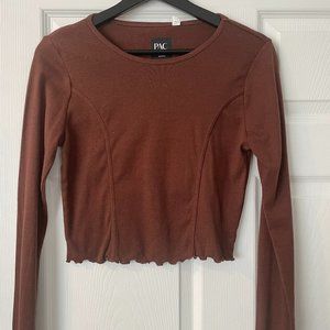 Pacsun brown long sleeve top